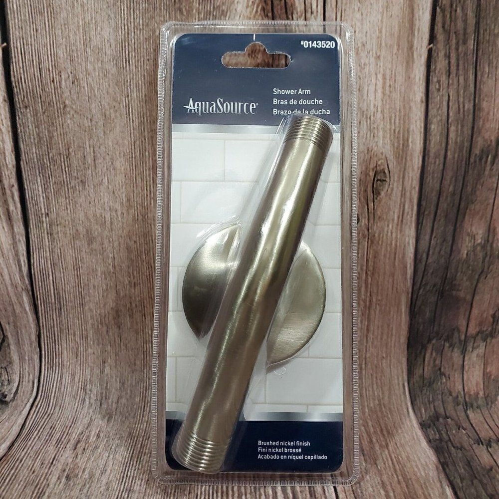 Nip Aqua Source 6" Shower Arm Brushed Nickel Finish 0143520 3075-002